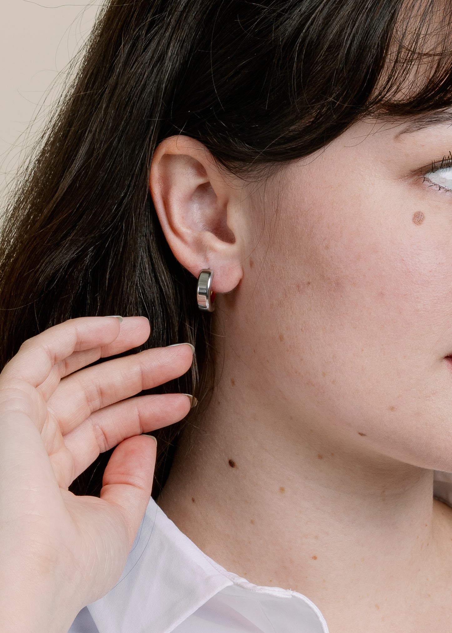 Lila Intermix Hoop by Vincent Jewelry in Mixed Metal