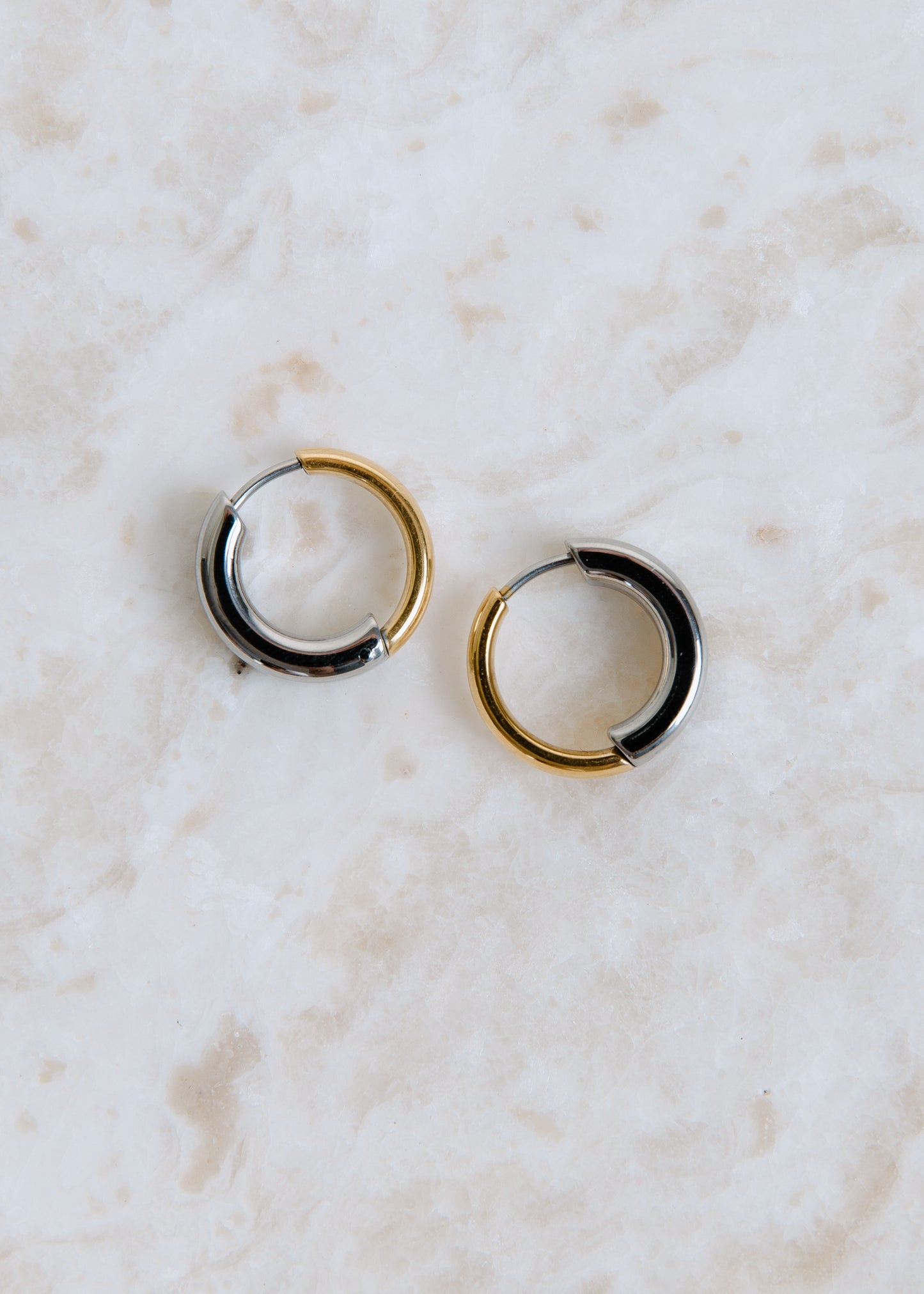 Lila Intermix Hoop by Vincent Jewelry in Mixed Metal