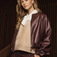 Lomee Vegan Leather Jacket by Rino & Pelle in Chocolate Bean