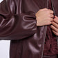 Lomee Vegan Leather Jacket by Rino & Pelle in Chocolate Bean