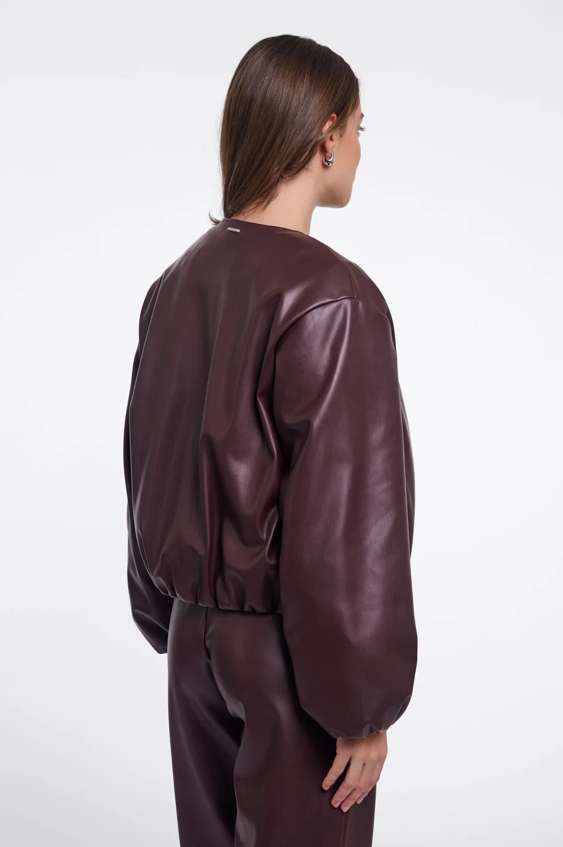 Lomee Vegan Leather Jacket by Rino & Pelle in Chocolate Bean