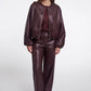 Lomee Vegan Leather Jacket by Rino & Pelle in Chocolate Bean