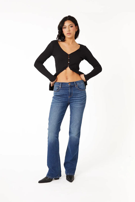 Elle Bootcut Jeans by Level 99 in Dashing Blue