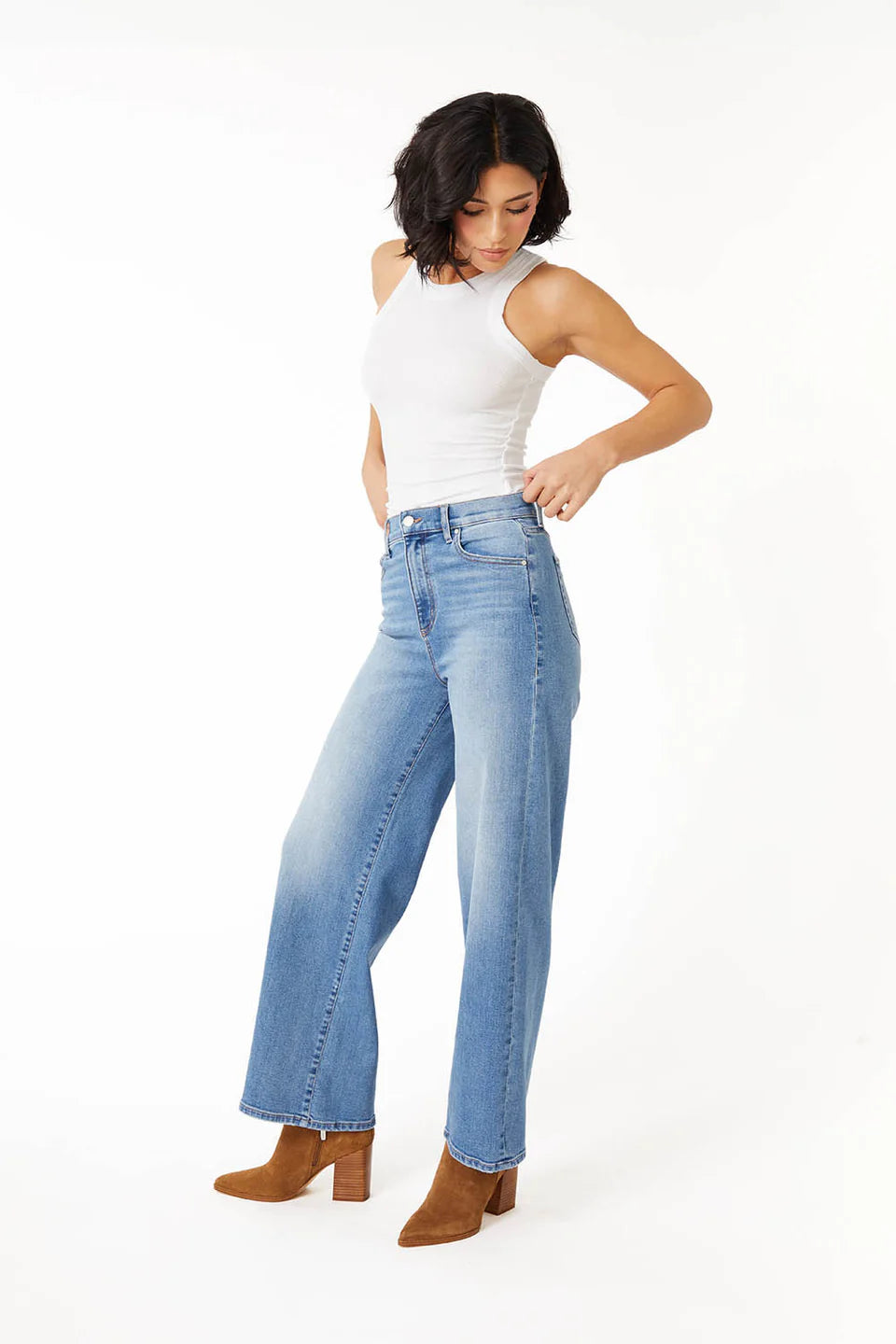 Level 99 wide leg jeans top