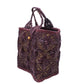 Large Lusha Macrame Diamond and Crochet Straw Basket Bag by Shebobo in Umberwine