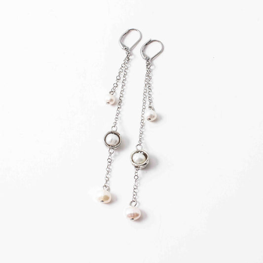 Lynda Earring by Anne-Marie Chagnon in Silvery
