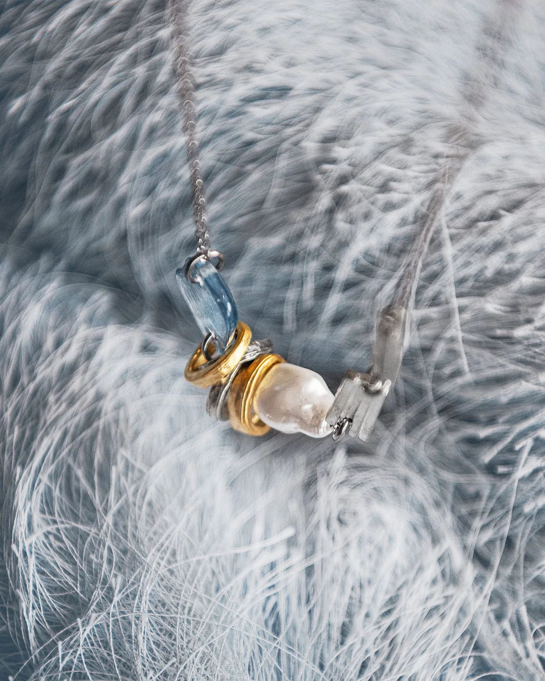 Rivulus Necklace by Anne-Marie Chagnon in Blue Aura