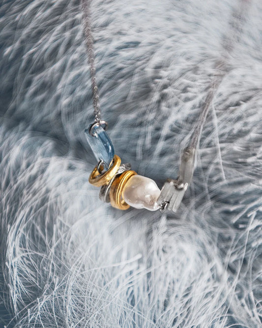 Rivulus Necklace by Anne-Marie Chagnon in Blue Aura