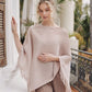 Maddeline Crystal Poncho by Wild Cosmos in Blush