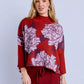 Peony Aja Sweater by Kerisma in Lunar Red
