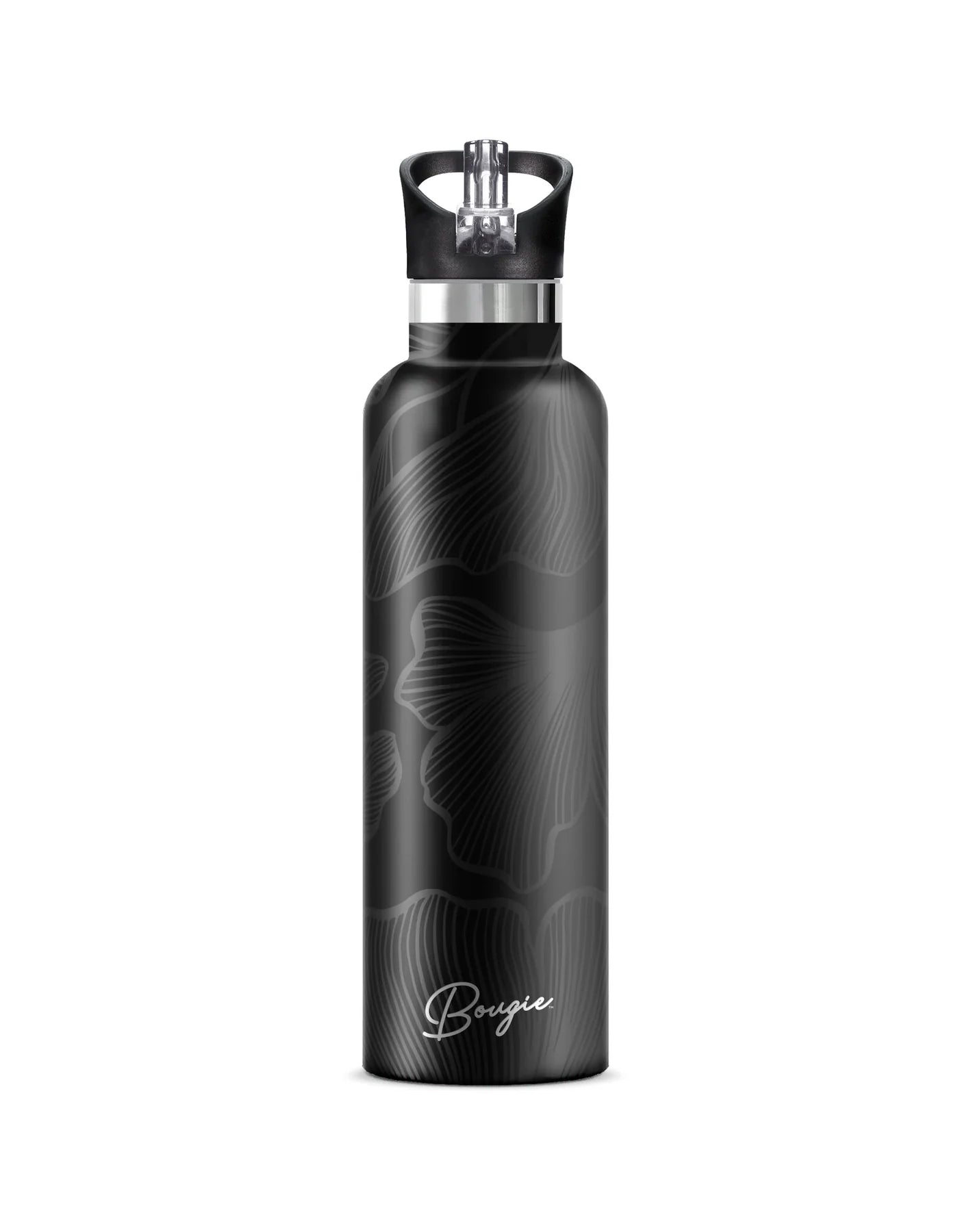 25oz Insulated Flask Water Bottle by My Bougie Bottle in Black Lotus