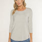 Sammie 3/4 Sleeve Tee by Matty M in Heather Grey