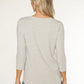 Sammie 3/4 Sleeve Tee by Matty M in Heather Grey
