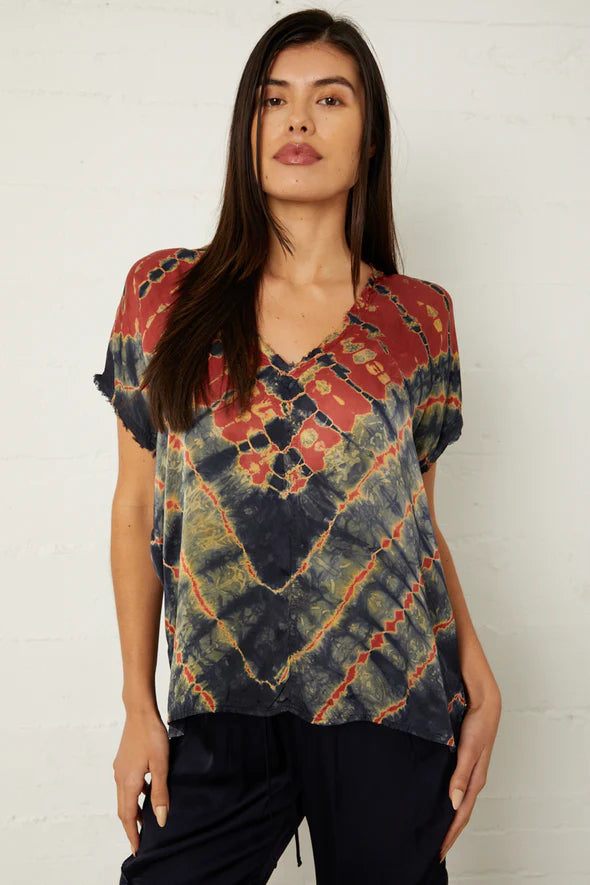 Eco Satin Austin Tee by River+Sky in Tiger's Eye