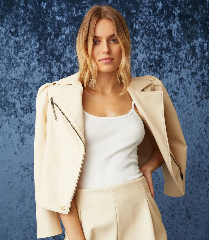 Maeve Moto Jacket by Marie Oliver in Sand
