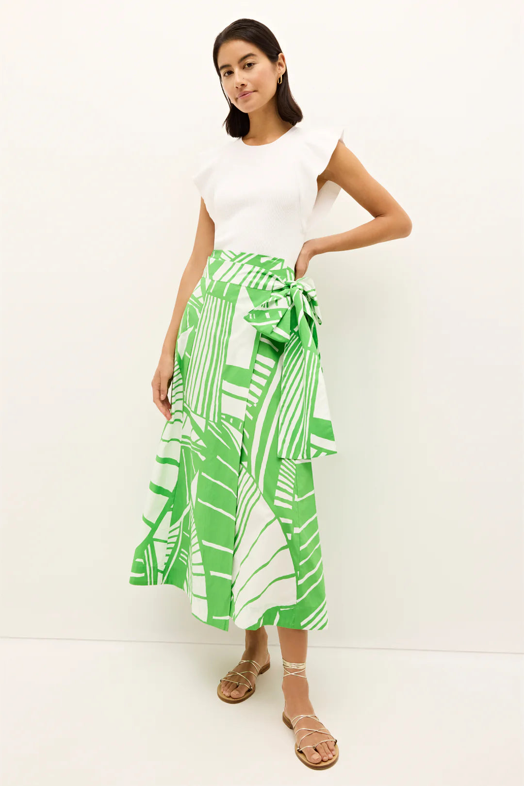 Estine Wrap Skirt by Marie Oliver in Verdant