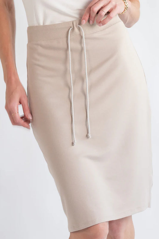 Midi Lounge Skirt by Revir in Oatmeal