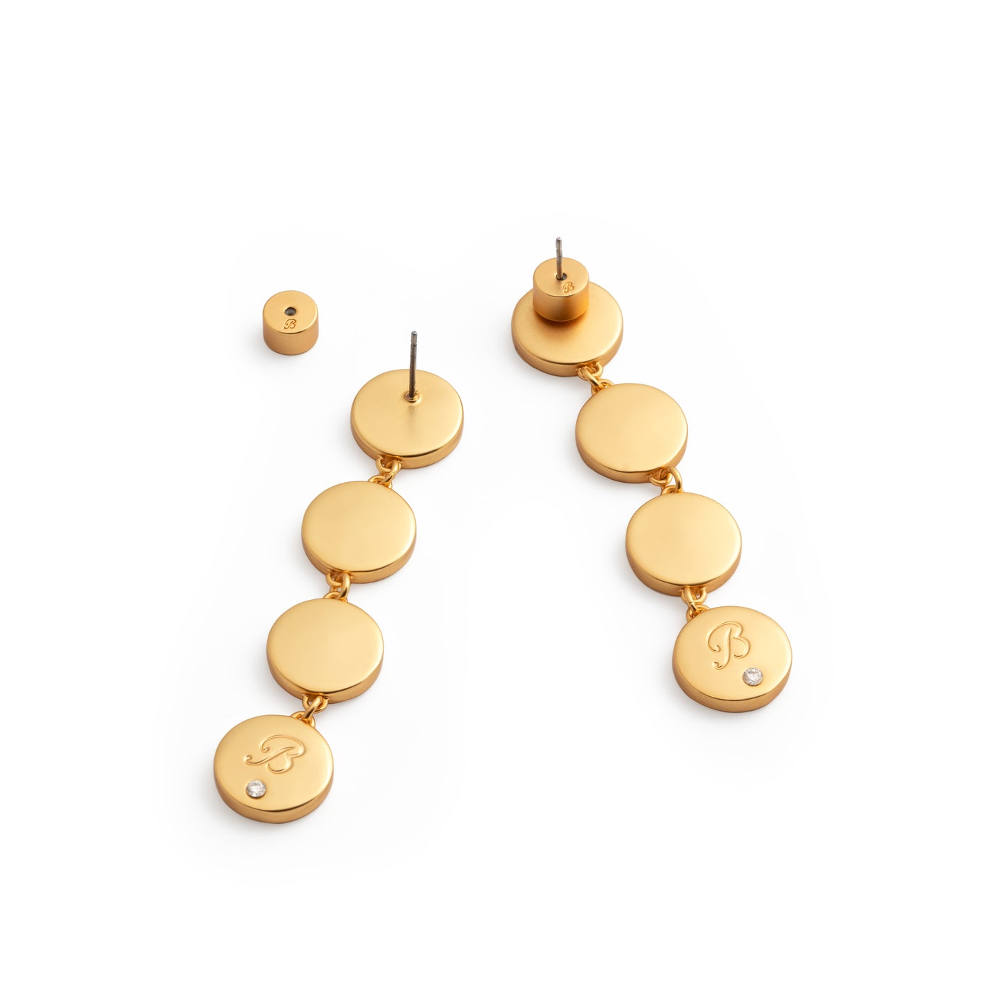 Willow Round Bezel Drop Earring by Brackish