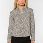 Natalie Top by Velvet Heart in Ditsy Snow Leopard