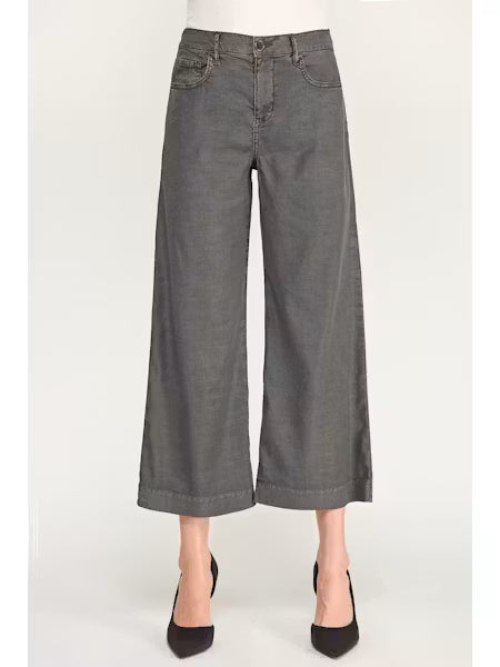 Annabelle Crop Wide Leg Pant by Level 99 in Smokey Grey
