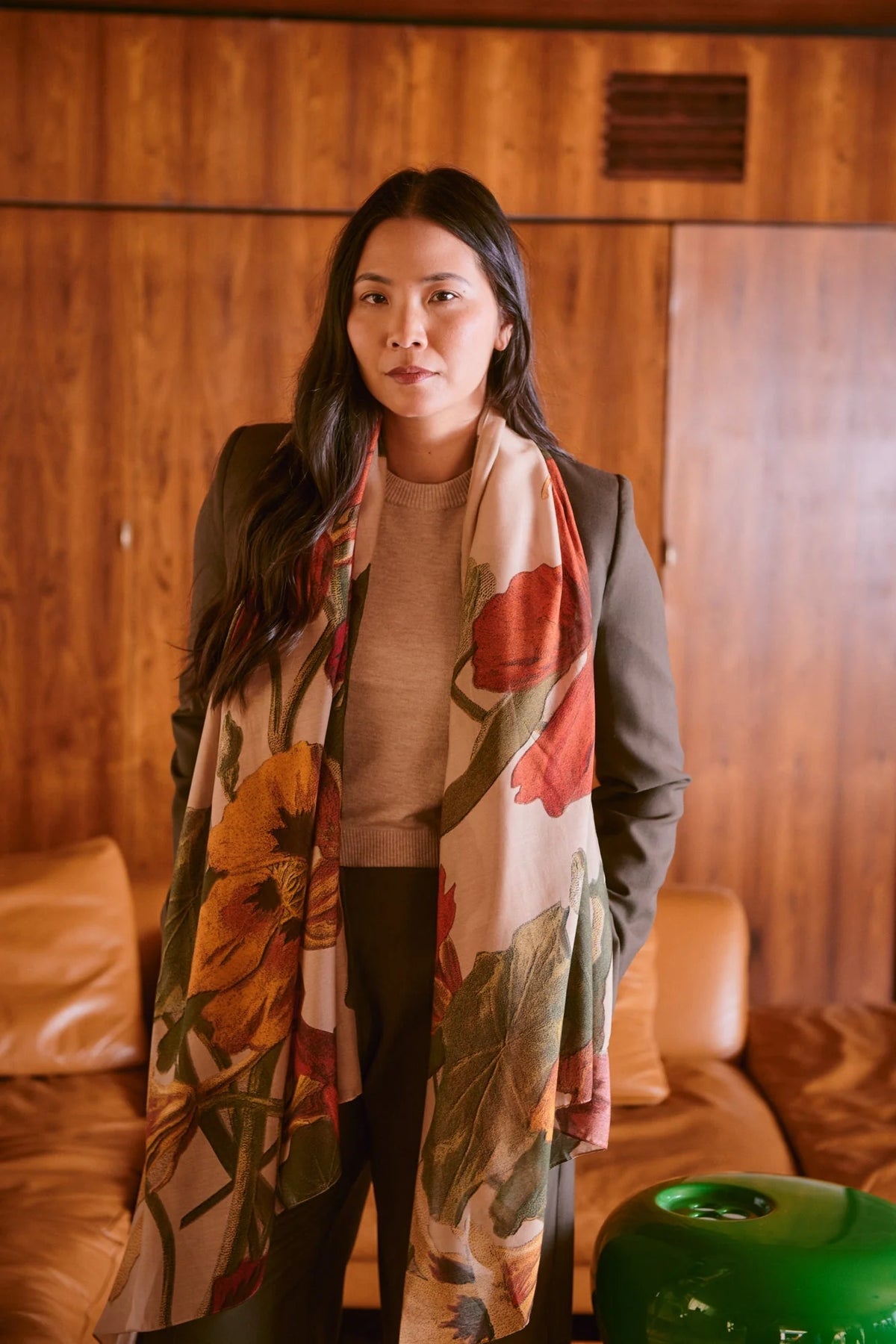 Scarf by One Hundred Stars in Nasturtium Fawn