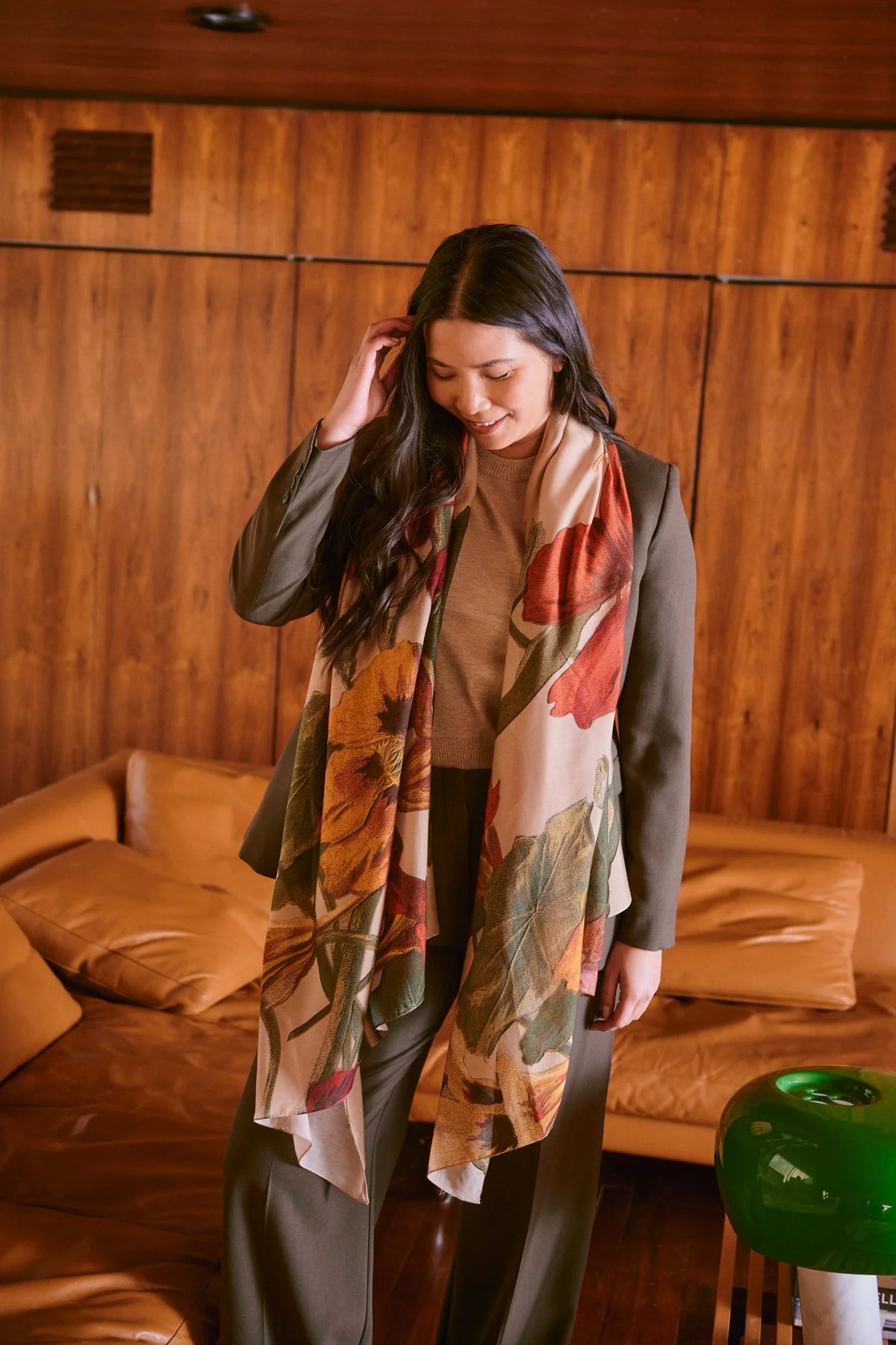 Scarf by One Hundred Stars in Nasturtium Fawn