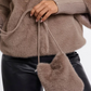 Blees Faux Fur Bag by Rino & Pelle in Mocha Latte