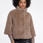 Nesrin Faux Fur Coat by Rino & Pelle in Mocha Latte
