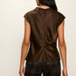 Nights With You Satin Shell Top by Sanctuary in Espresso Martini