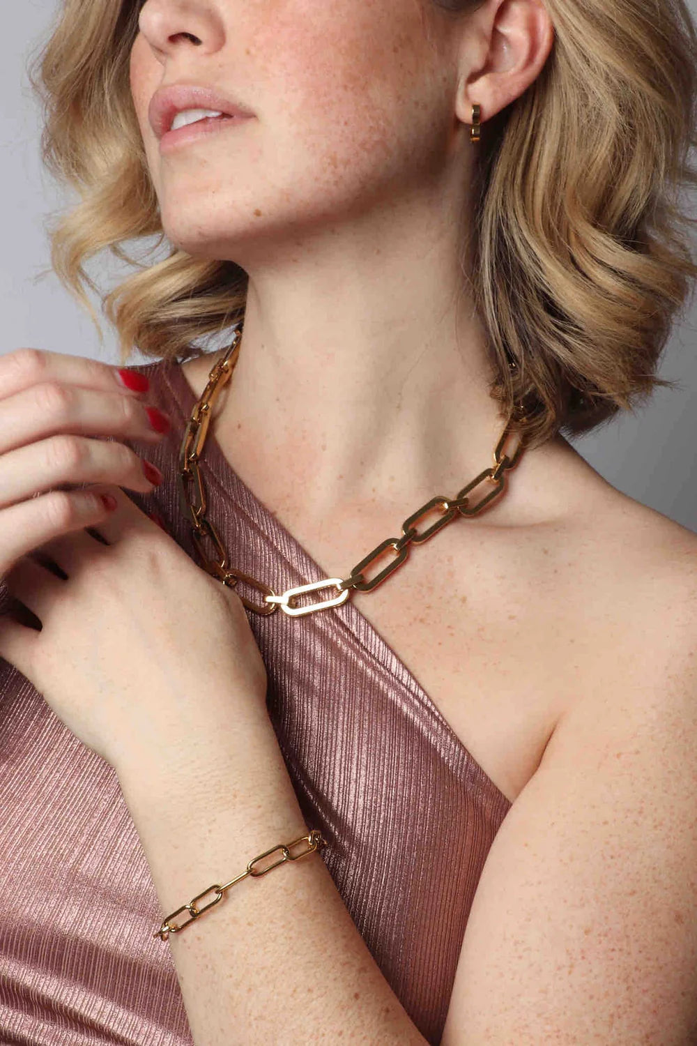 Niki Chain Necklace by Marrin Costello in Gold