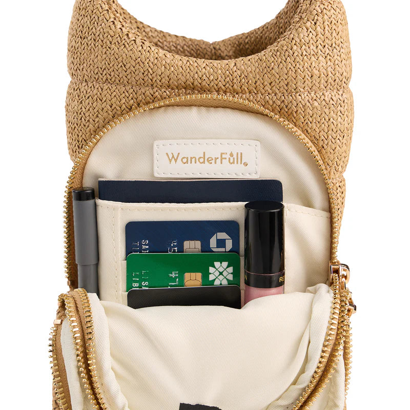 Natural Faux Raffia Hydrobag by WanderFull