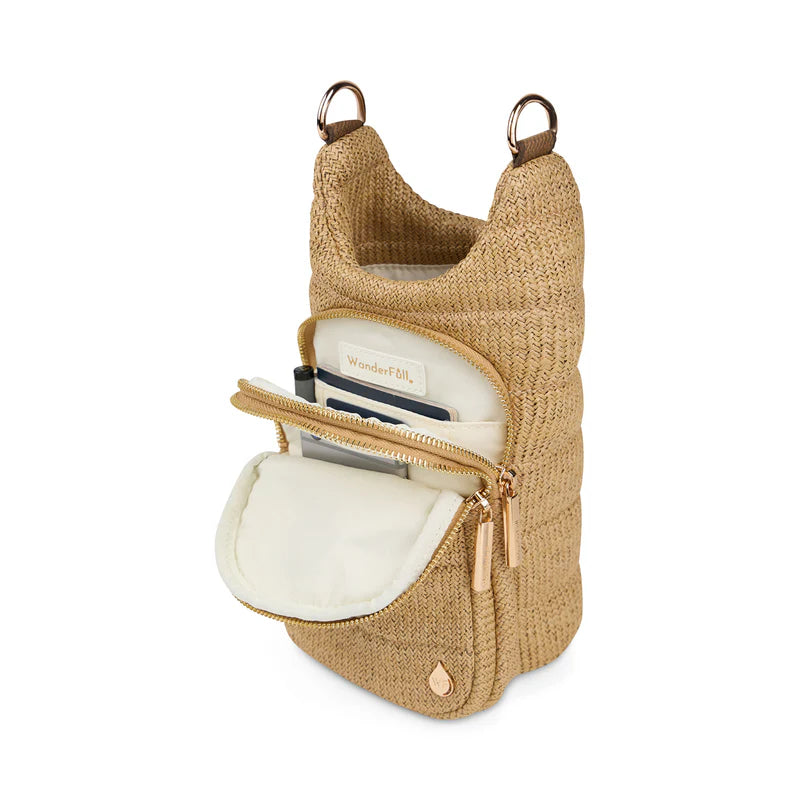 Natural Faux Raffia Hydrobag by WanderFull