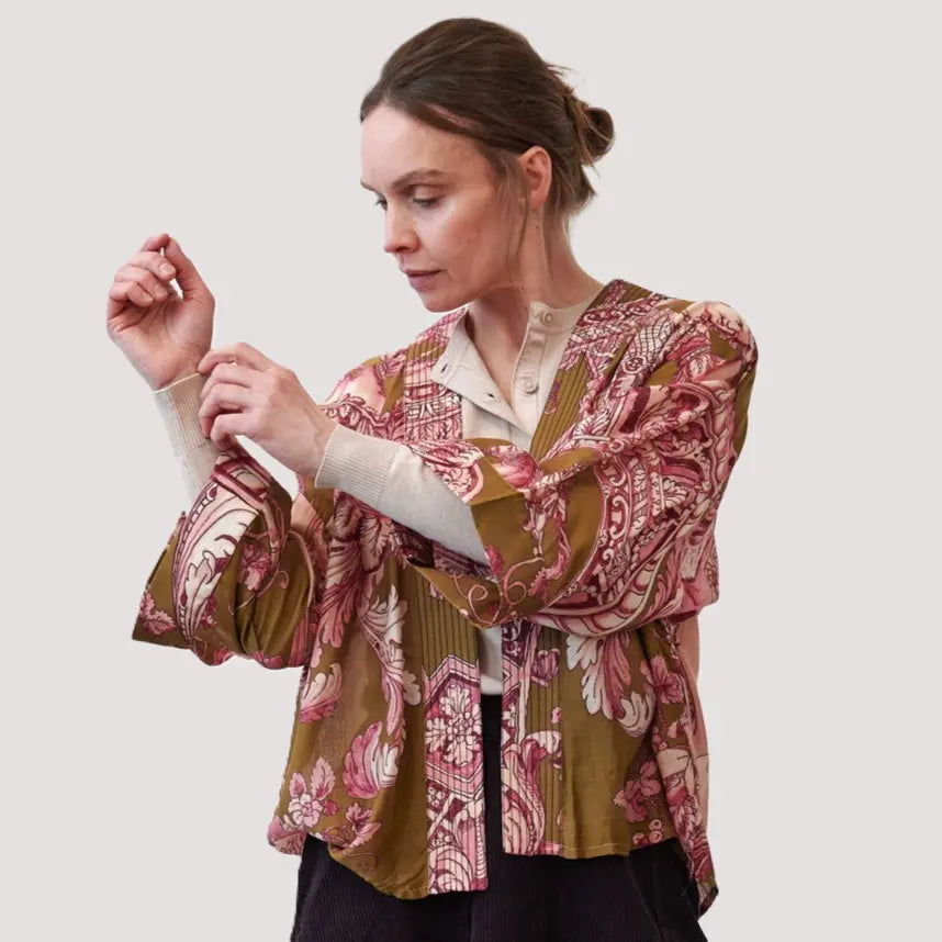 Angels Kimono by One Hundred Stars in Olive
