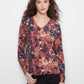 Long Sleeve Drop Shoulder Top by Charlie B in Passion