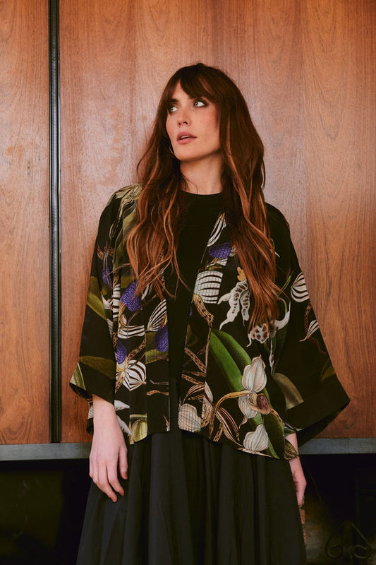 Kimono by One Hundred Stars in Orchid Black
