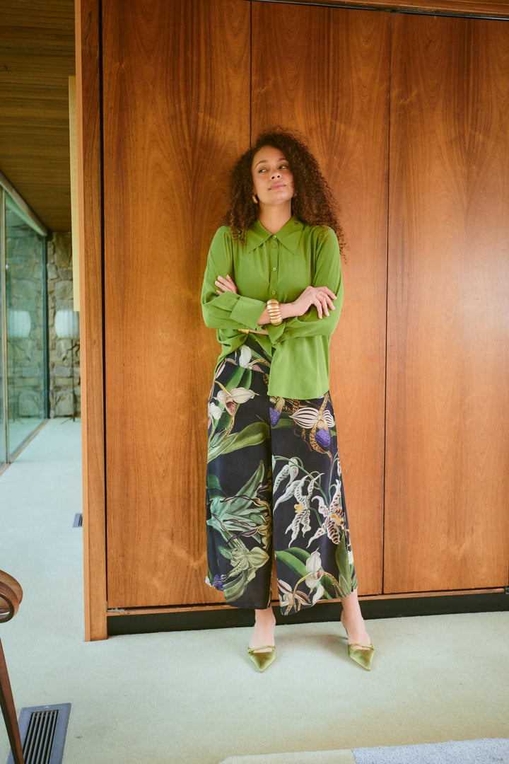 Palazzo Pants by One Hundred Stars in Orchid Black