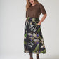 A-line Maxi Skirt by One Hundred Stars in Orchid Black