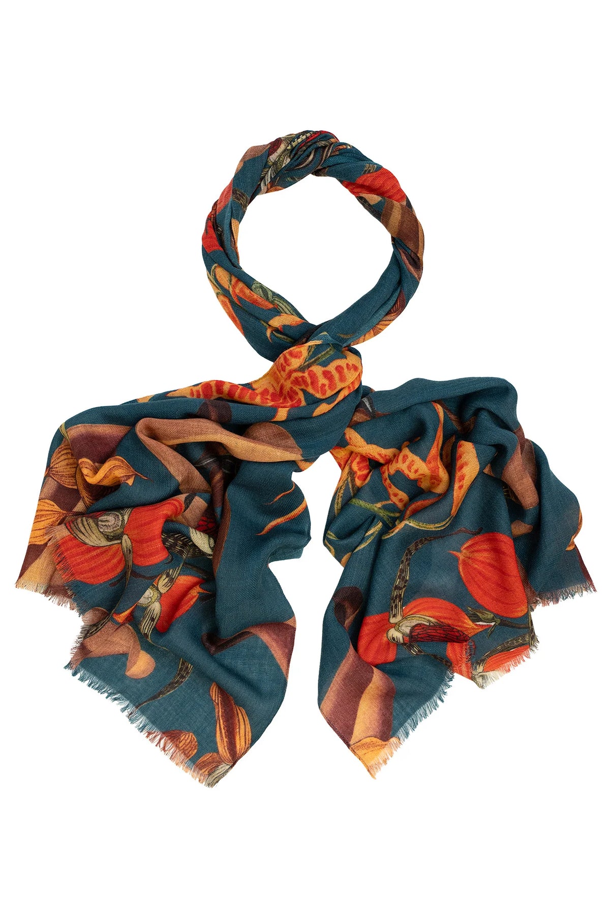 Wool Scarf by One Hundred Stars in Orchid Teal