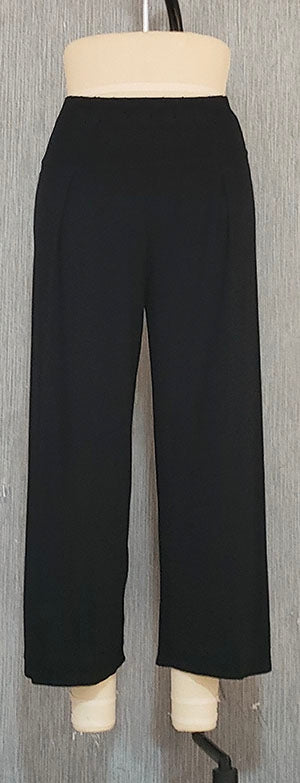Crop Pleats Pant by Kleen in Black