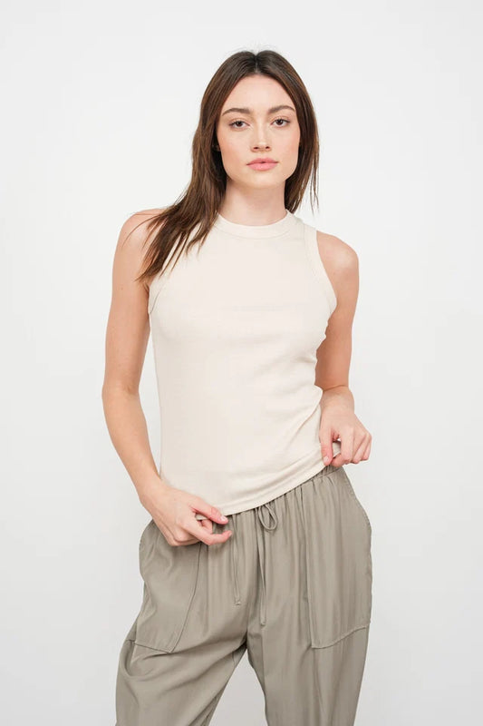 Knit Sleeveless Top by Fun2Fun in Oyster