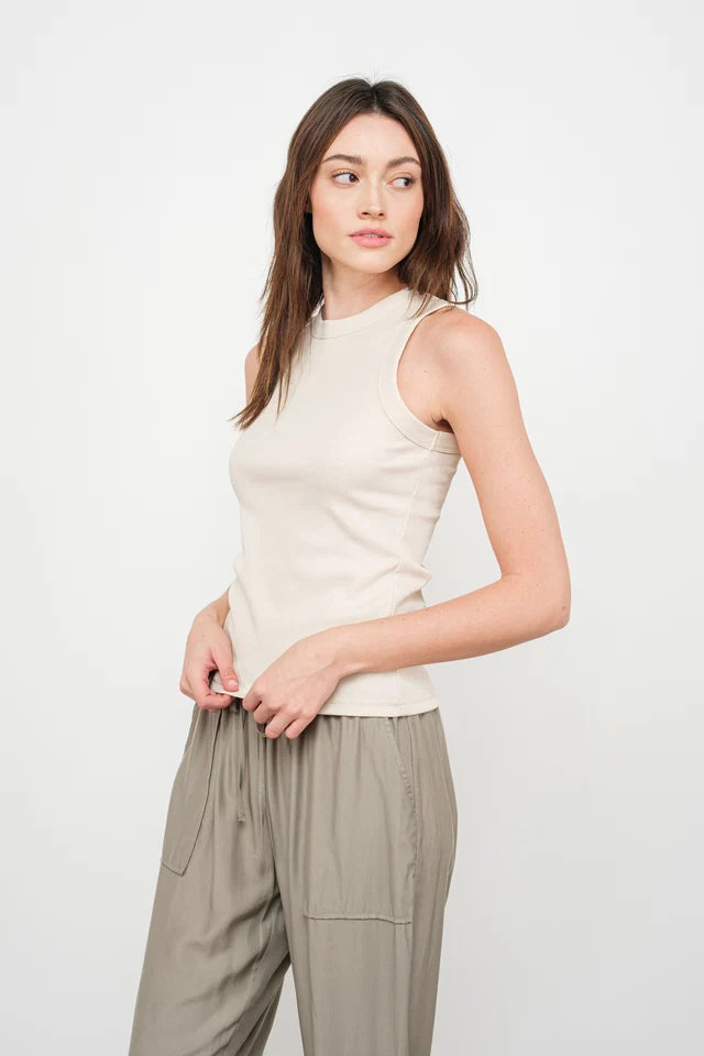 Knit Sleeveless Top by Fun2Fun in Oyster