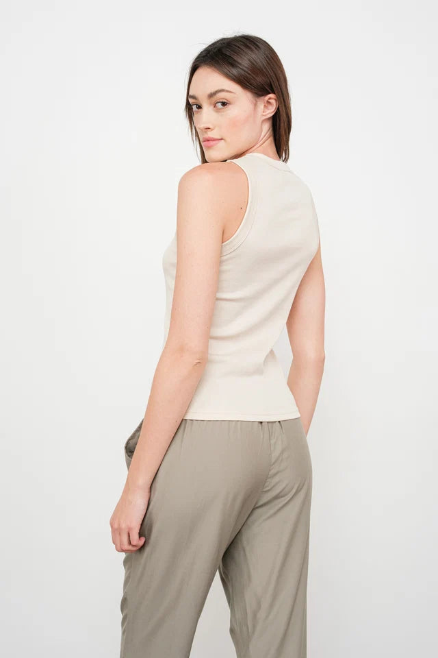 Knit Sleeveless Top by Fun2Fun in Oyster