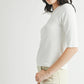Elbow Sleeve Knit Tee by Fun2Fun in Ivory