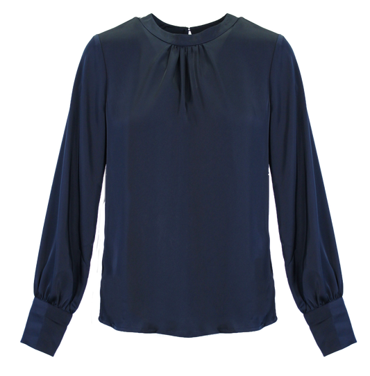 Satin Blouse by Anonyme in Admiral