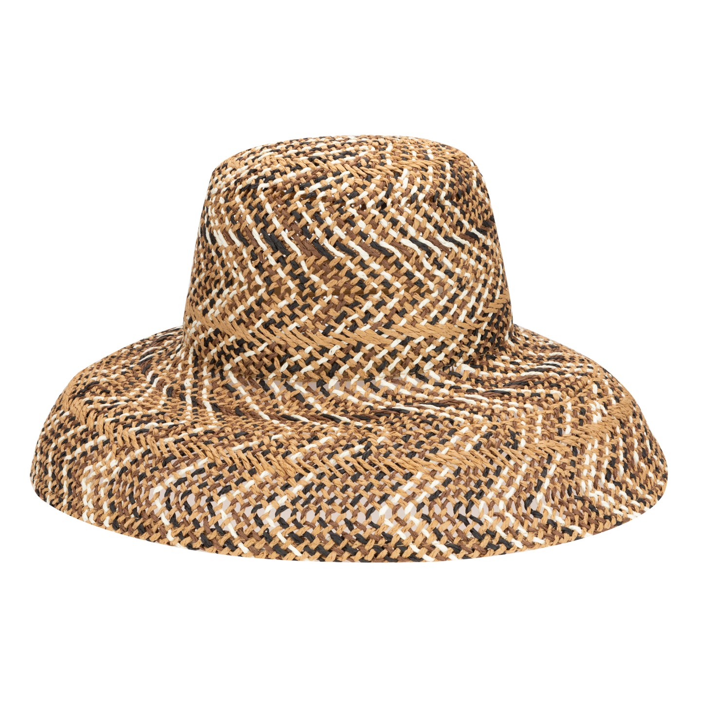 Briza Women's Multi Paper Straw Open Weave Round by San Diego Hat Co.
