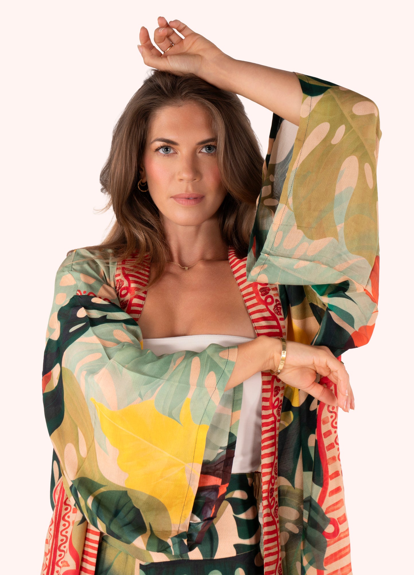 Kimono Jacket by Powder Design in Exotic Leaves