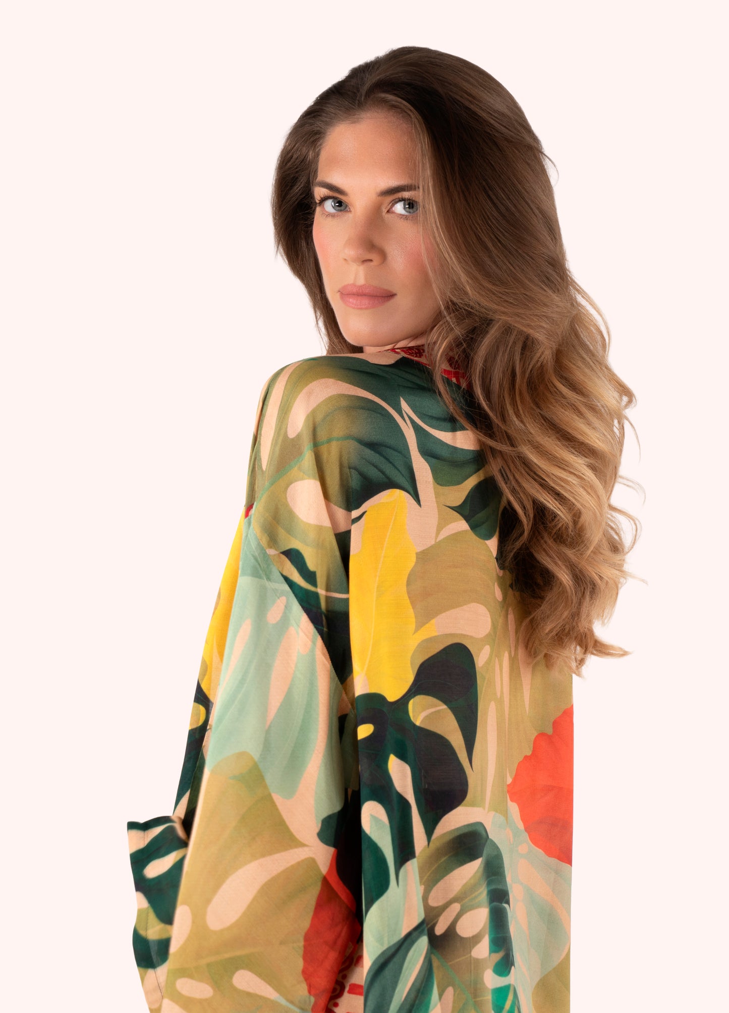 Kimono Jacket by Powder Design in Exotic Leaves