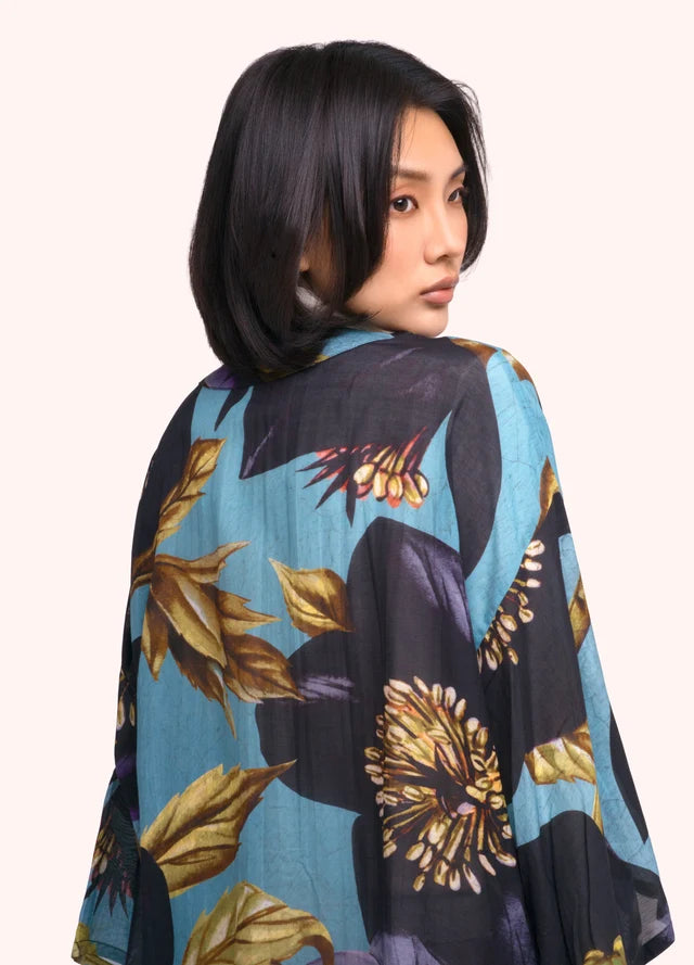 Short Kimono Jacket by Powder Design in Hellebore