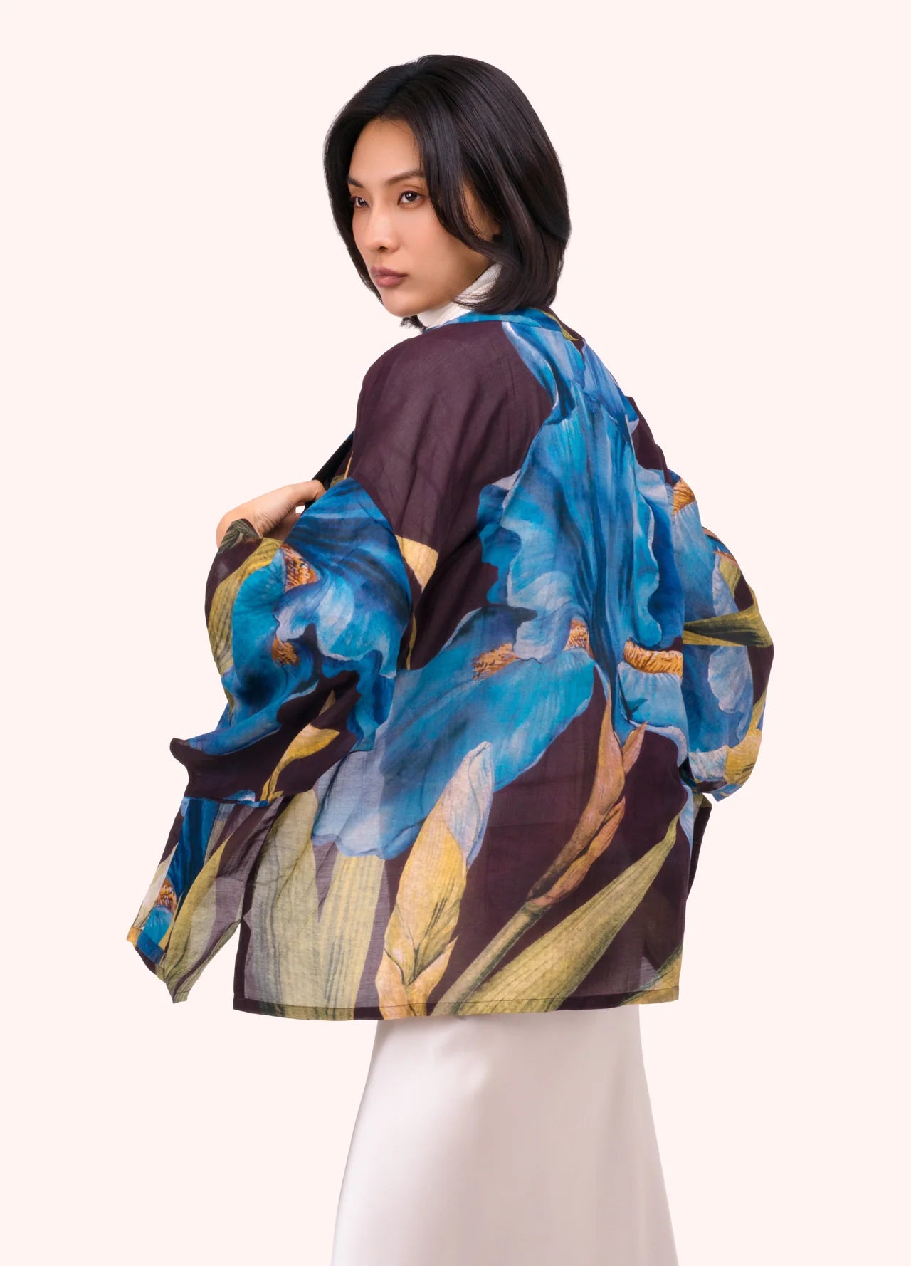 Short Kimono Jacket by Powder Design in Iris