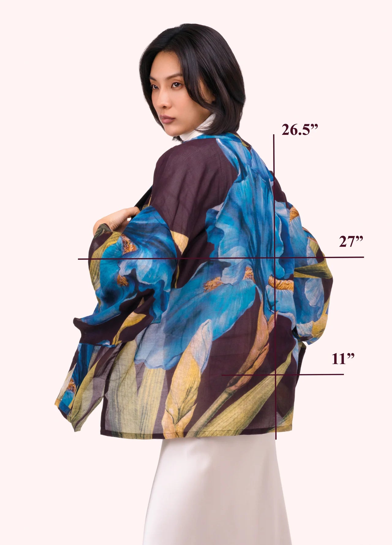 Short Kimono Jacket by Powder Design in Iris